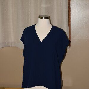 Top, navy blue 2X
